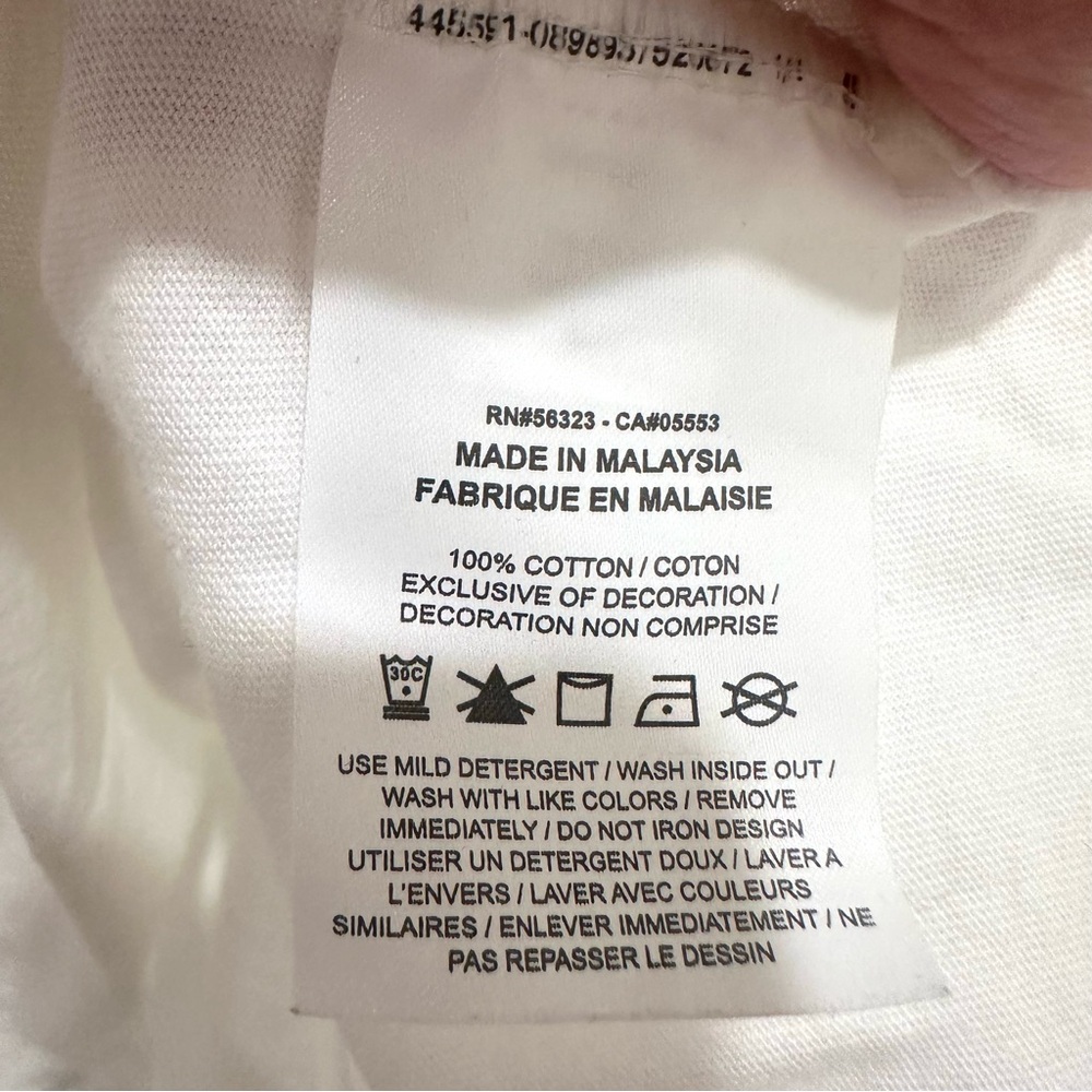 Nike men’s white long sleeve Just Do It T shirt metallic silver font M NWOT - Picture 5 of 5